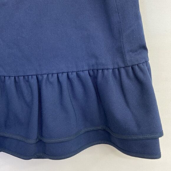 Red Valentino Skirt Midnight Blue Mini Ruffle Accent New With Tags Sz 8 - Picture 3 of 7